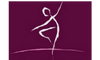 Logo is a line drawing of a dancer